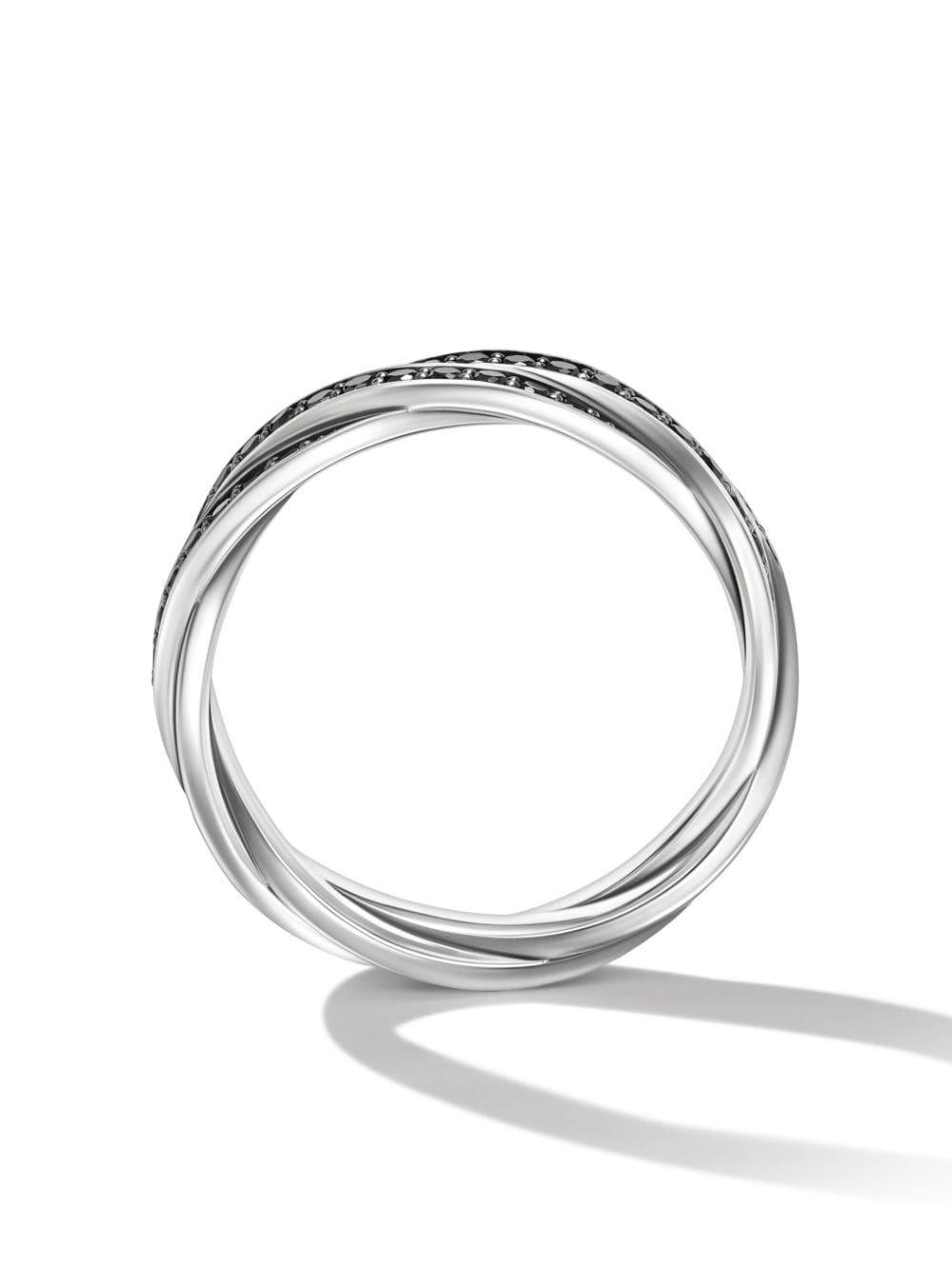 sterling silver Cable Twist diamond ring