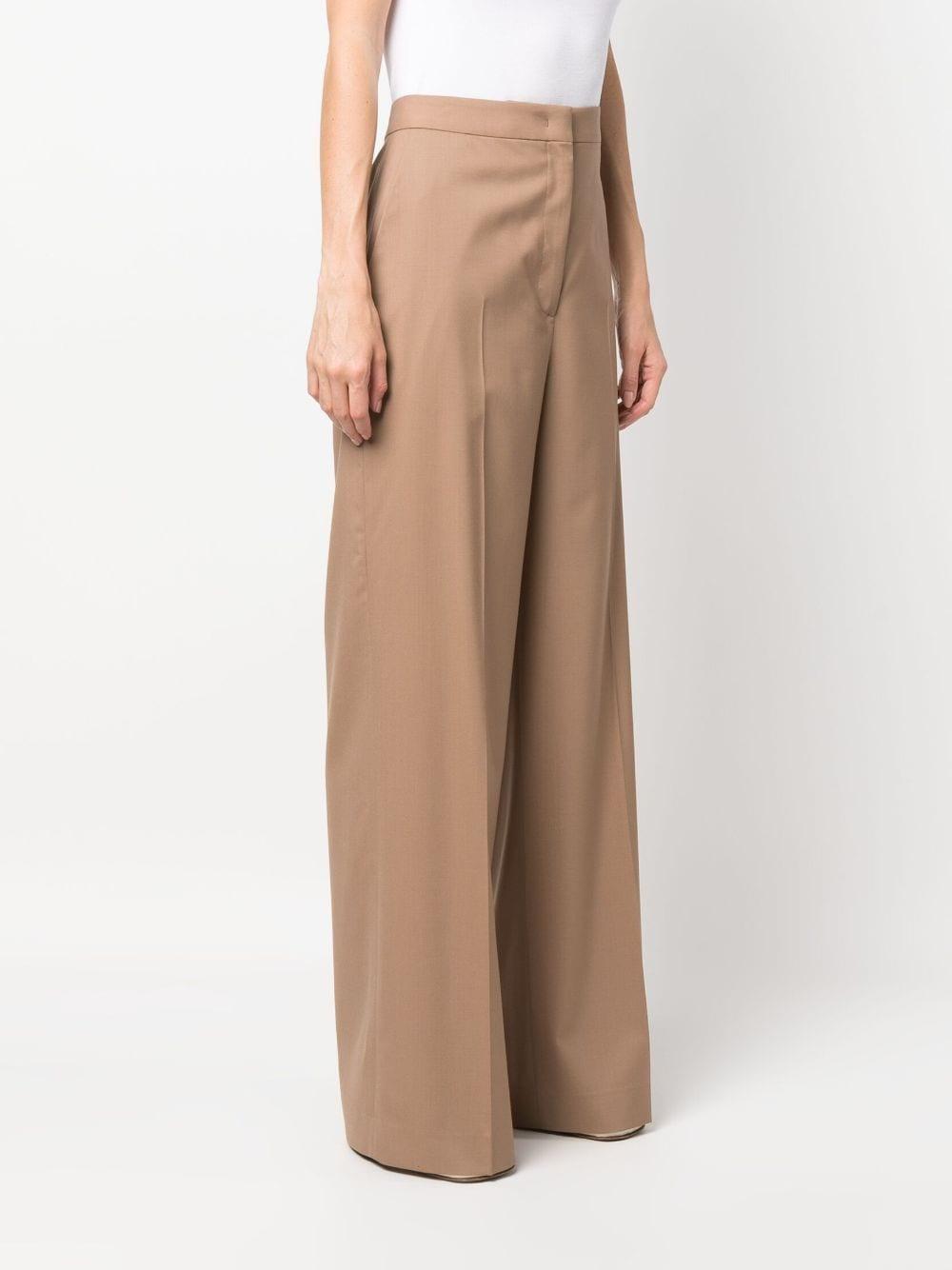 pressed-crease wide-leg trousers