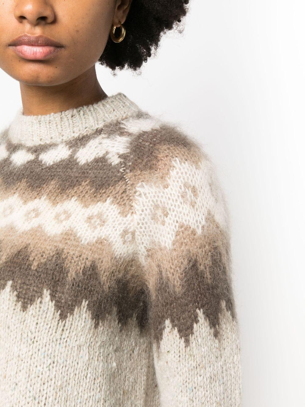 fair isle-knit crew-neck jumper