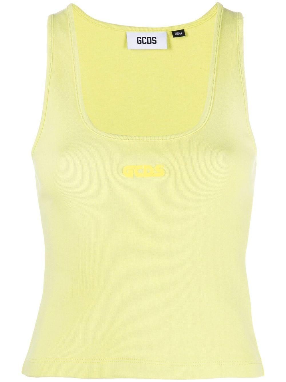 logo-print cotton tank top