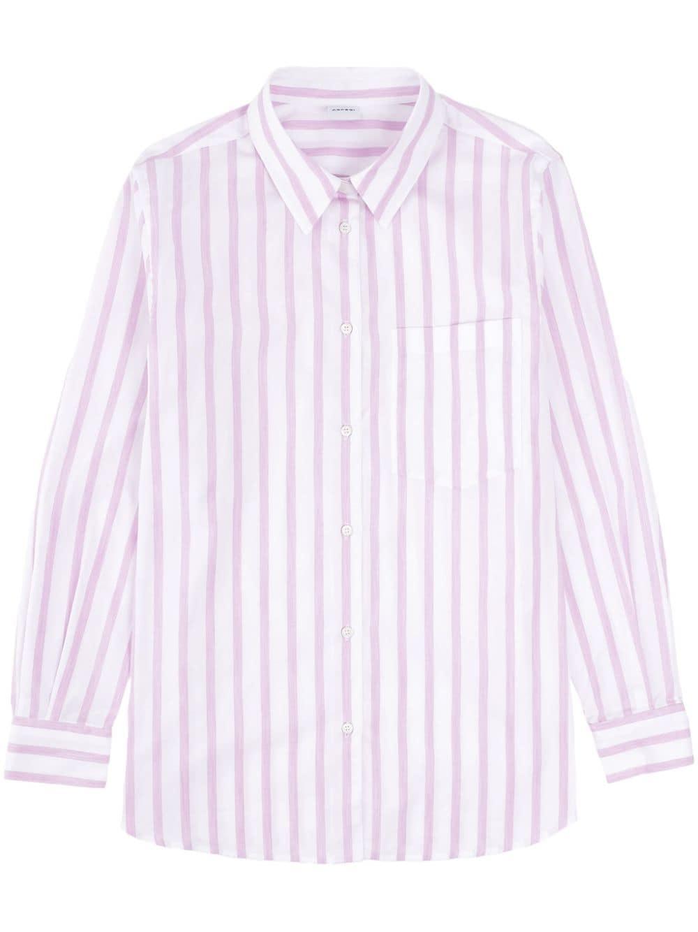 striped poplin shirt