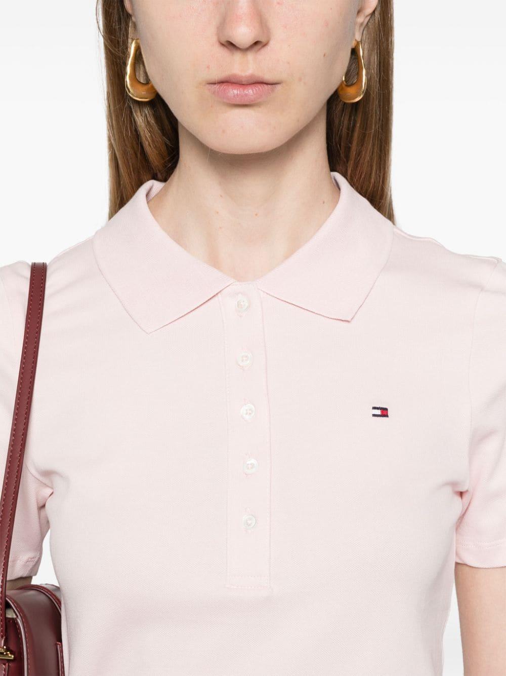 flag-embroidered polo shirt