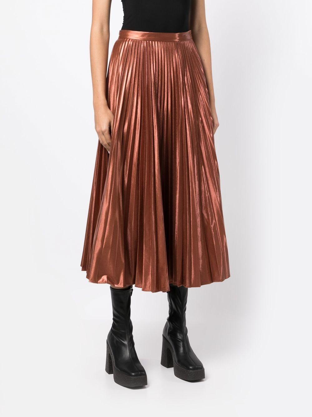 Sif pleated midi skirt