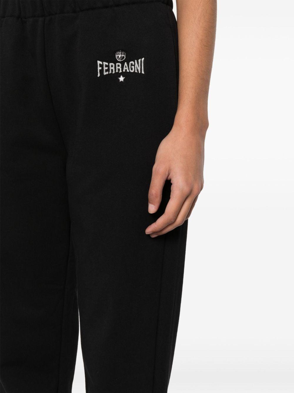 embroidered-logo track pants