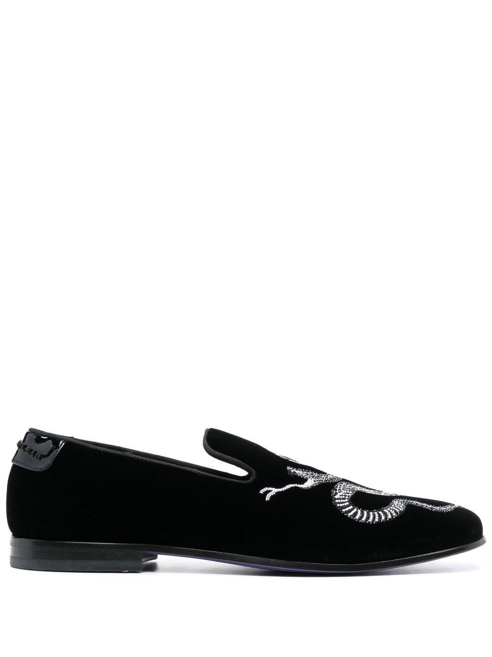 crystal snake loafers