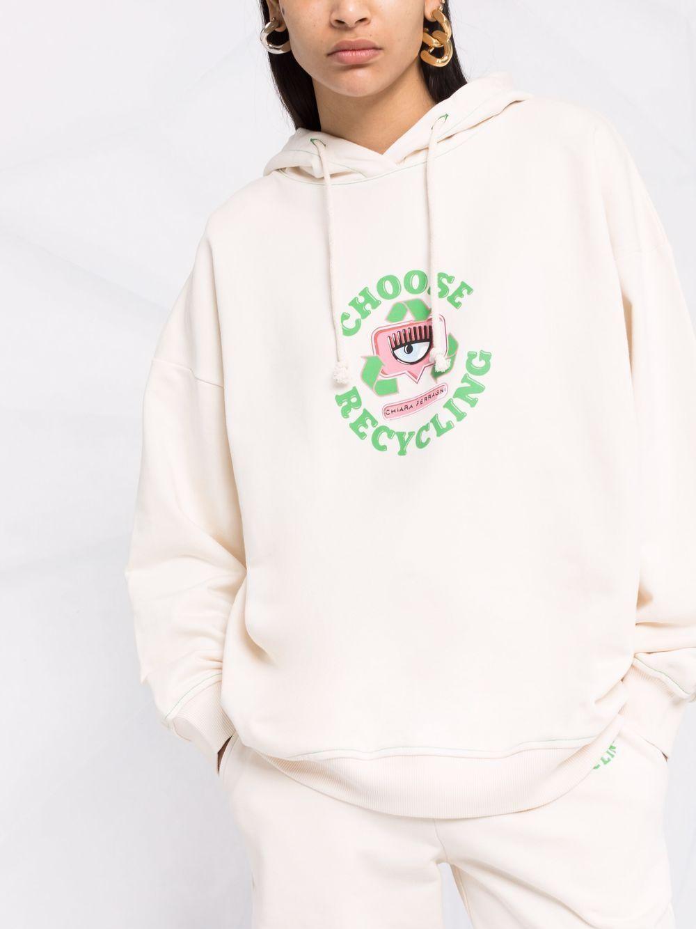 eye-motif hoodie