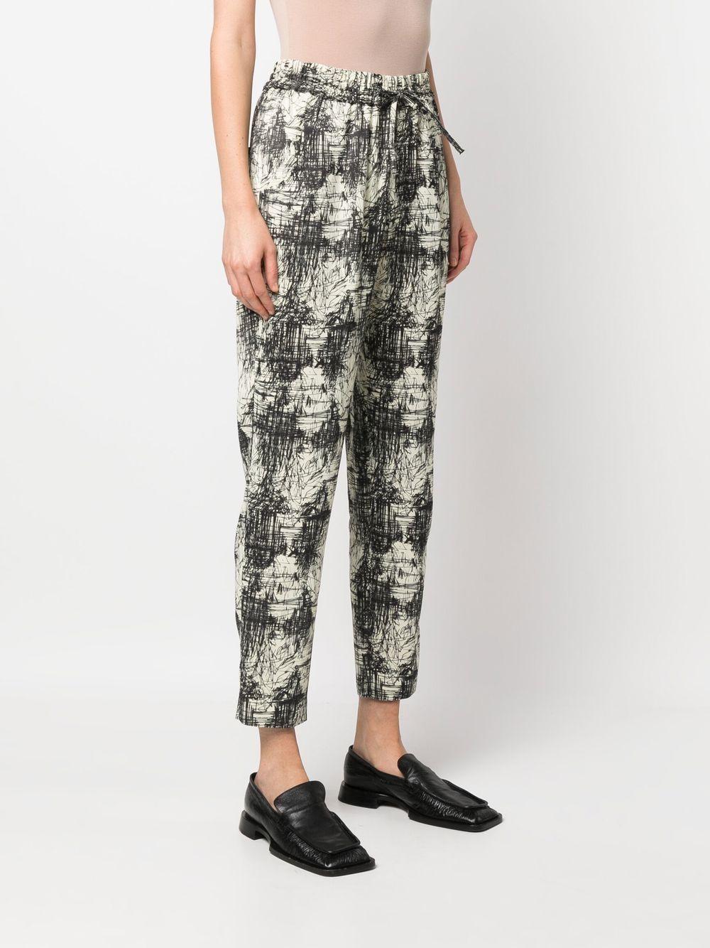 graphic-print cropped trousers