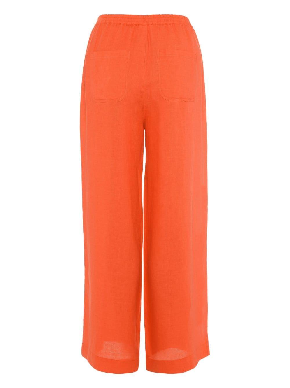 Select wide-leg linen trousers