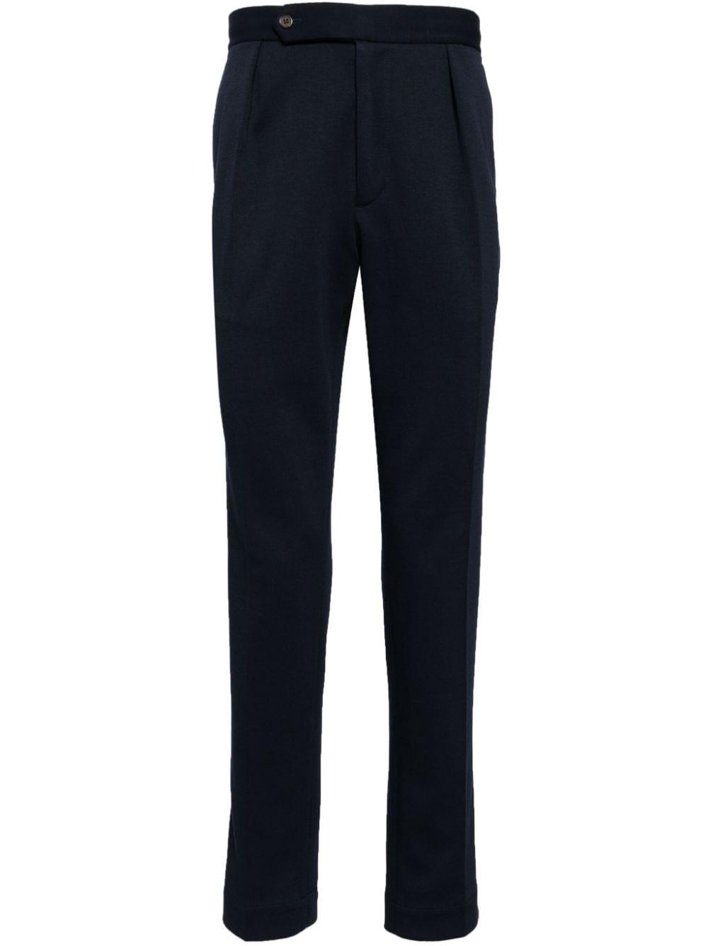 elasticated-waist tailored trousers