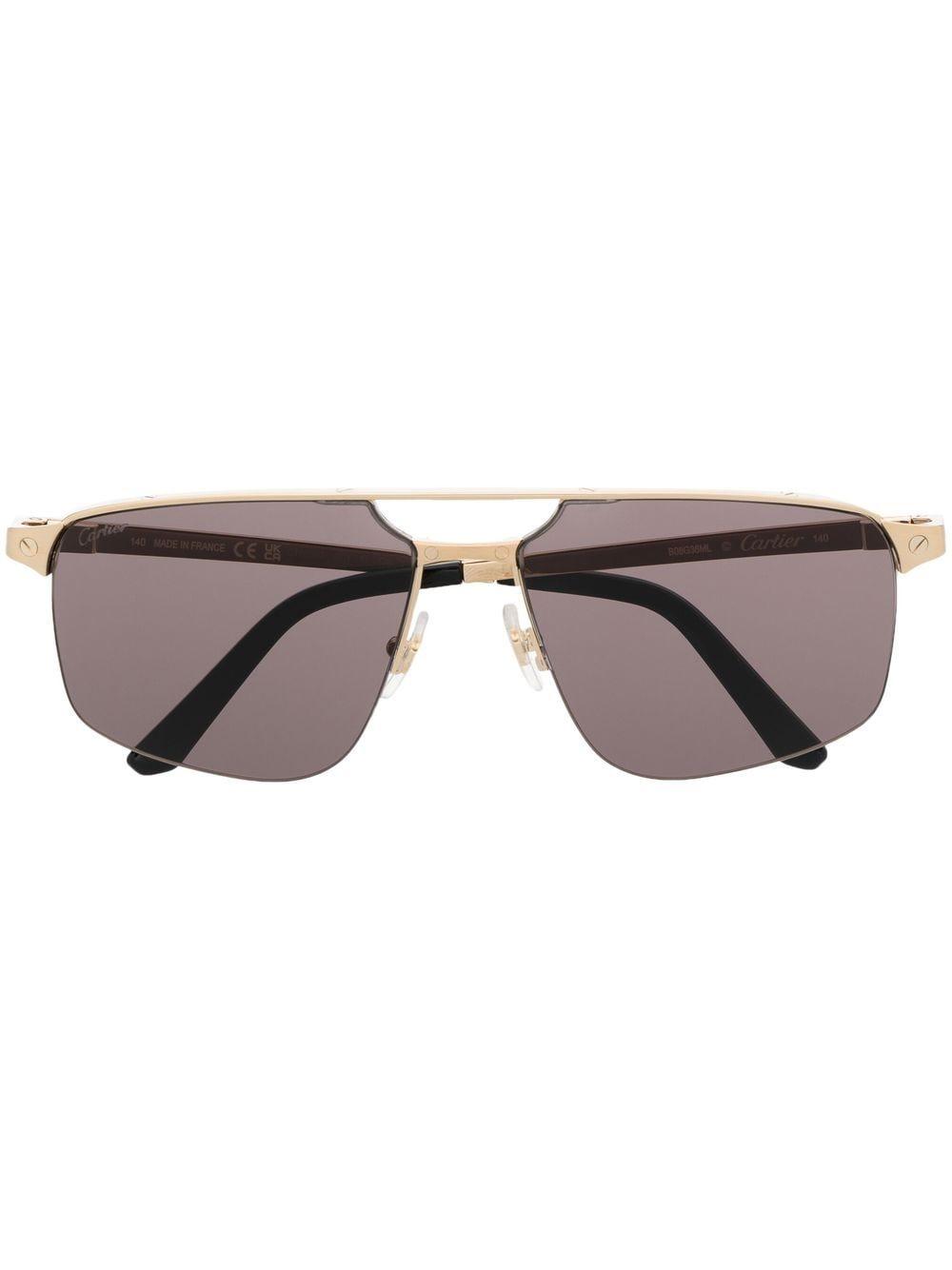 pilot-frame tinted-lenses sunglasses