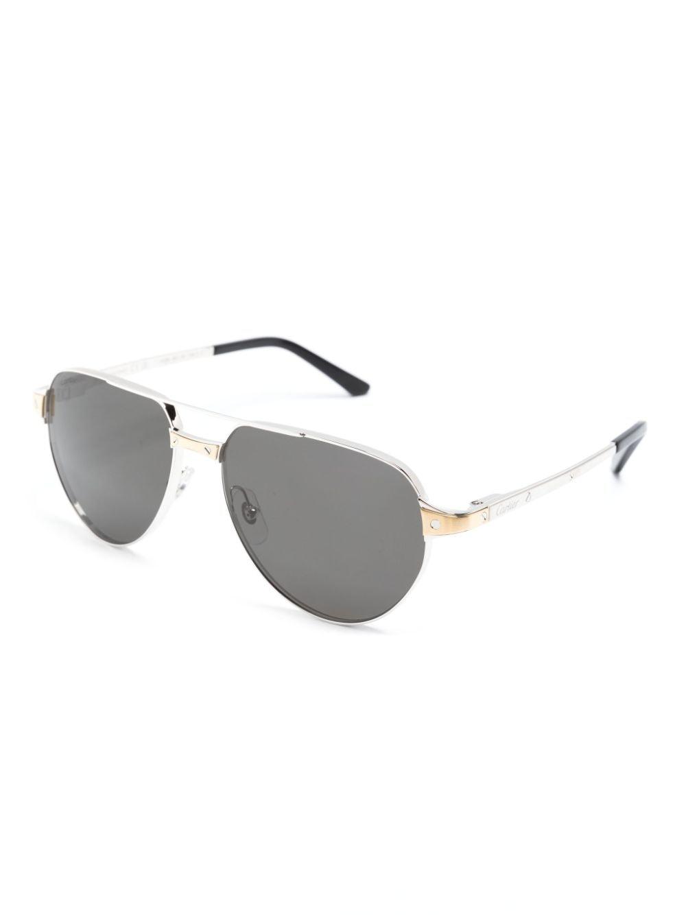 logo-plaque rectangle-frame sunglasses