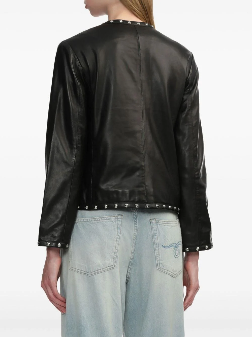 cropped leather jacket