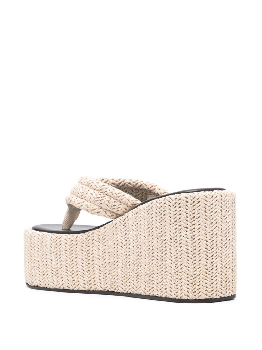 95mm raffia wedge sandals