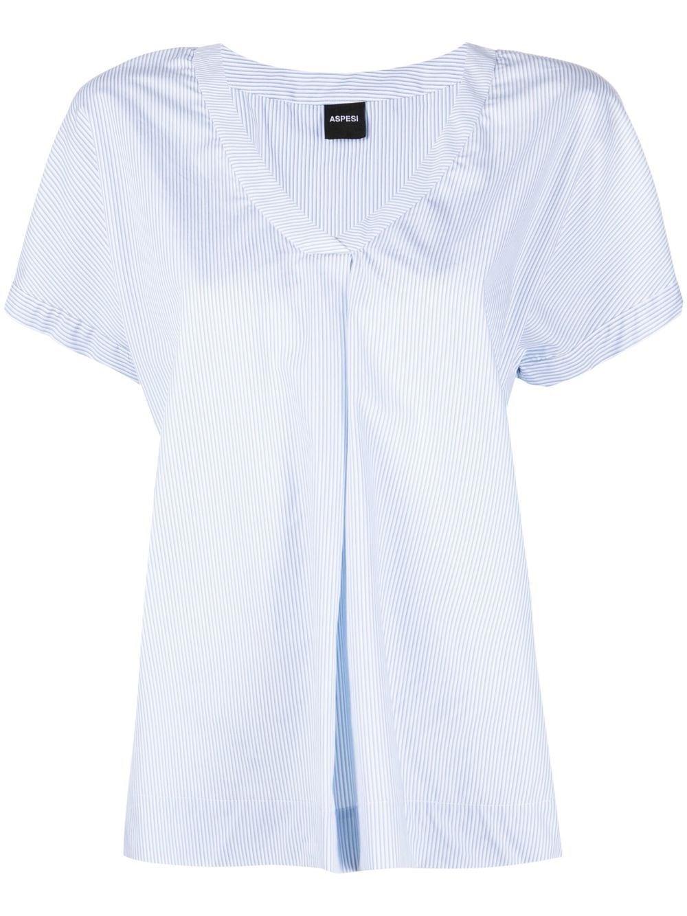 V-neck short-sleeved top