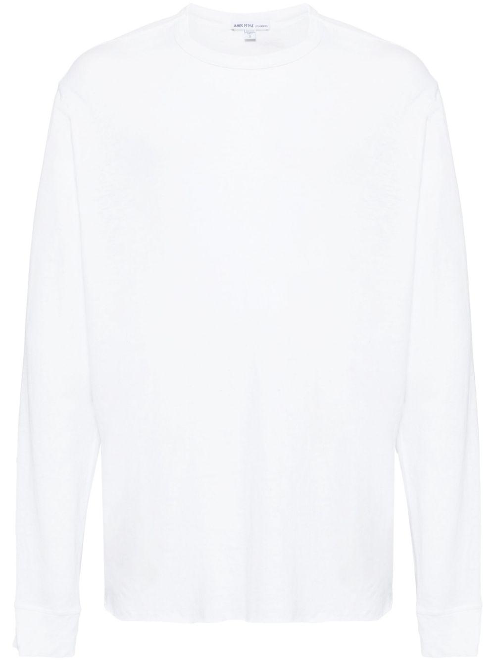 long-sleeve cotton T-shirt