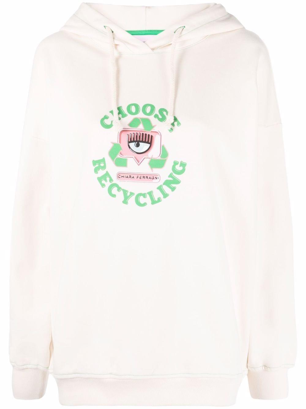 eye-motif hoodie