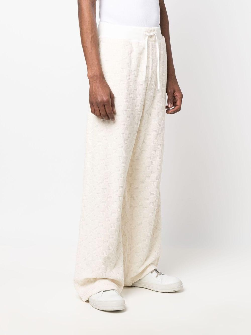 straight-leg jacquard track pants