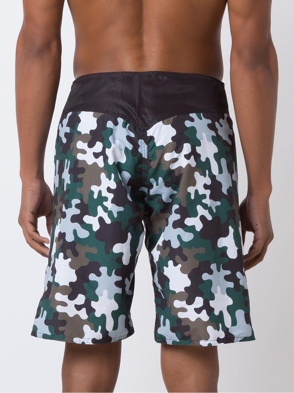 camouflage print swim shorts