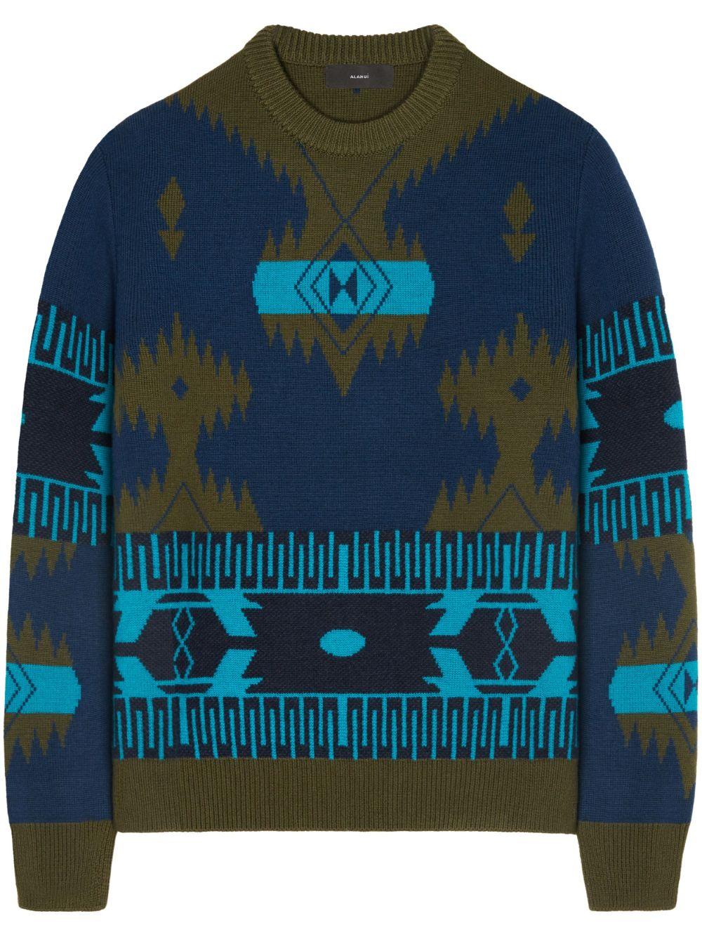 Icon Jacquard virgin wool jumper