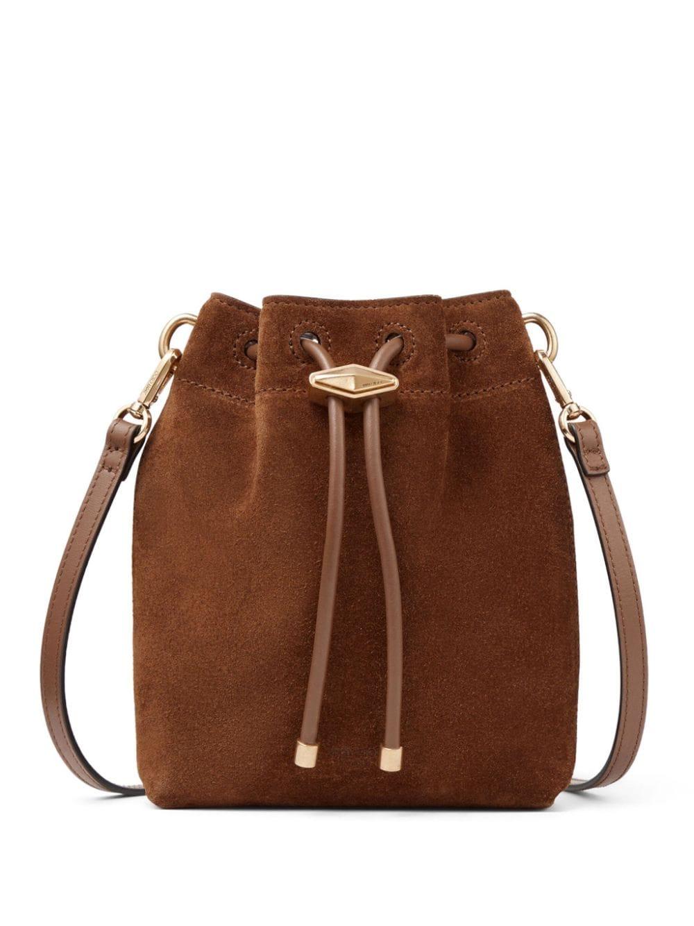 Cinch Mini suede top-handle bucket bag