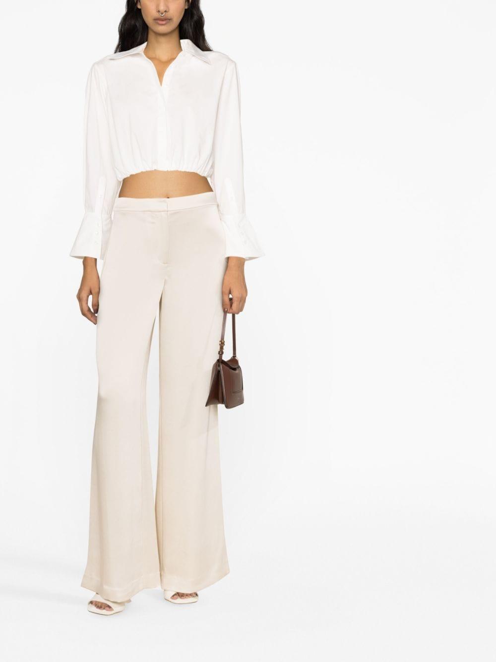 high-rise wide-leg trousers