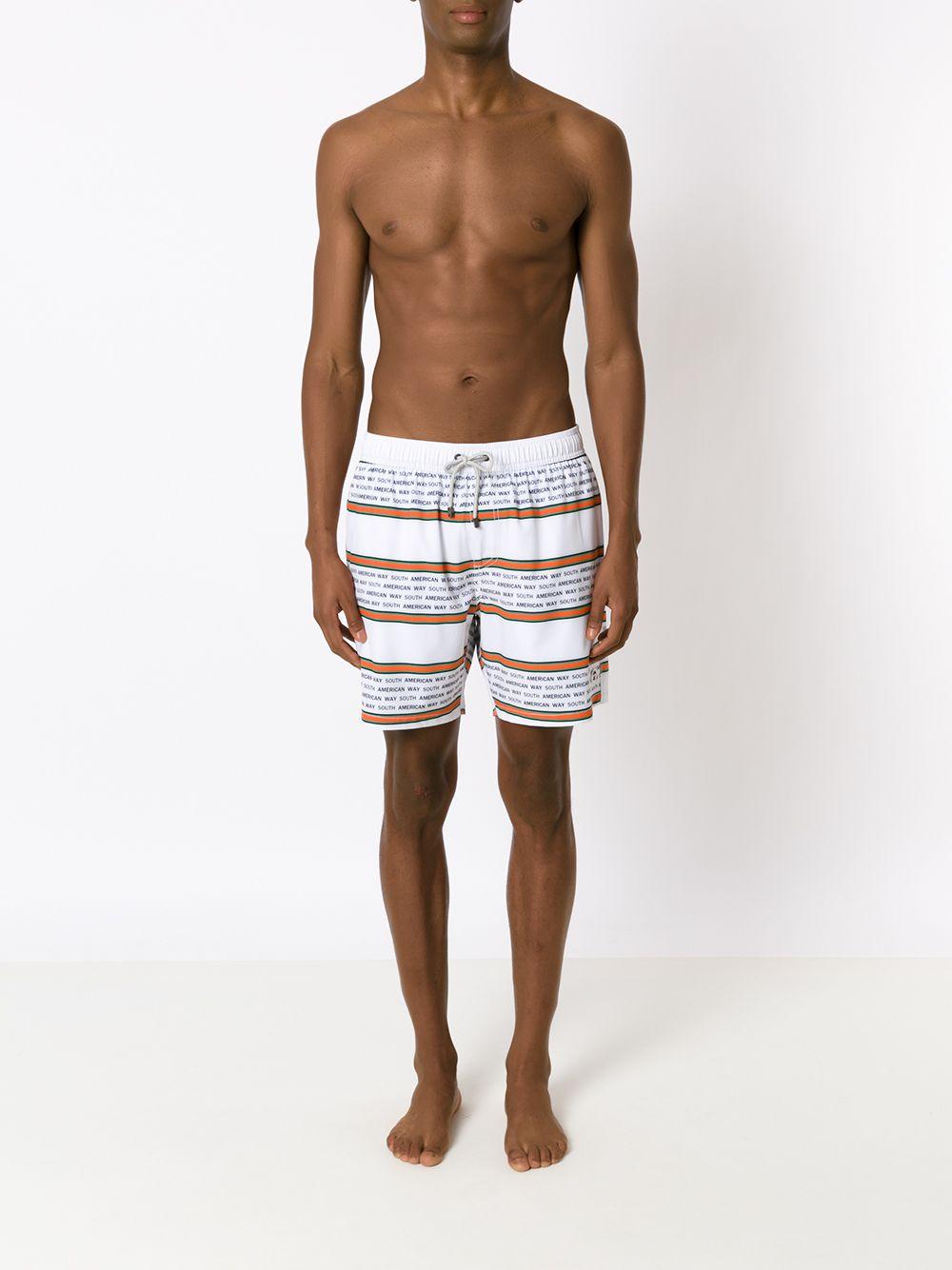 striped drawstring swim shorts