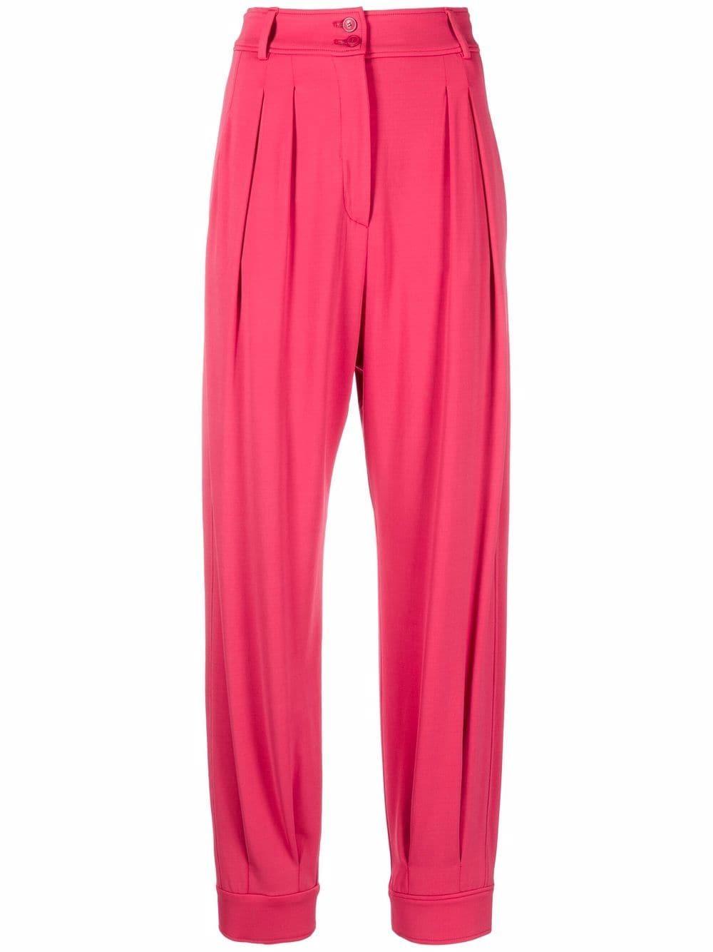 high-waisted trousers