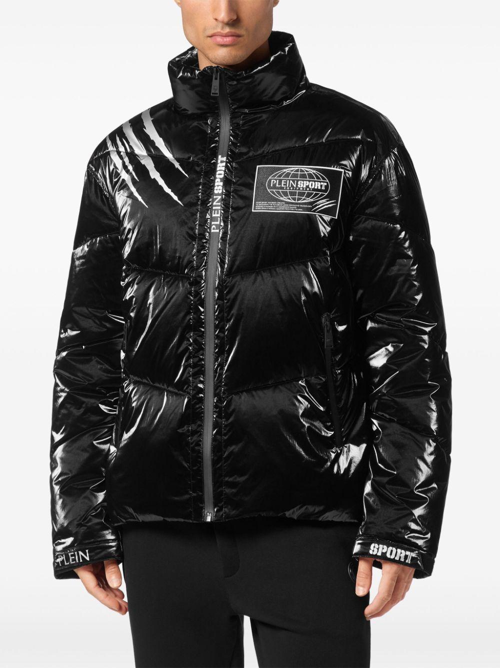 crease-effect puffer jacket