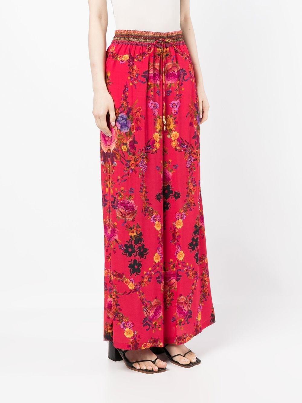 View From The Veil floral-print silk pants 