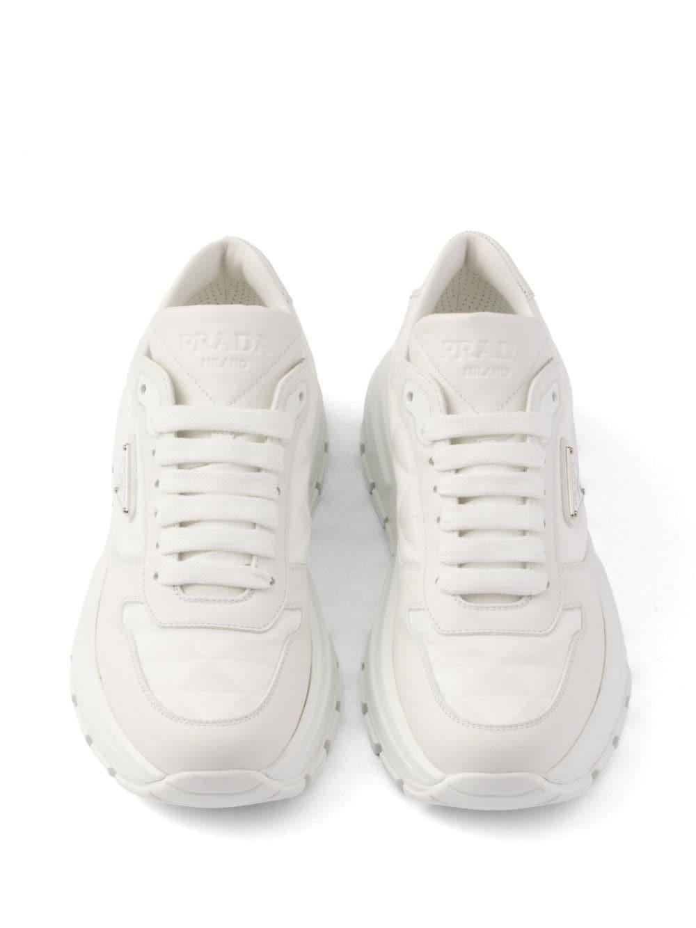 PRAX 01 Re-Nylon and leather sneakers