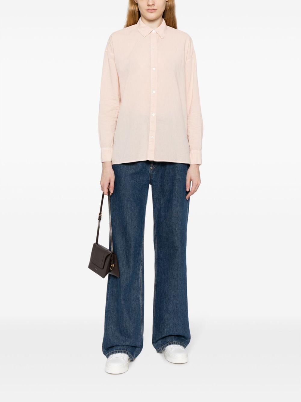 spread-collar poplin shirt