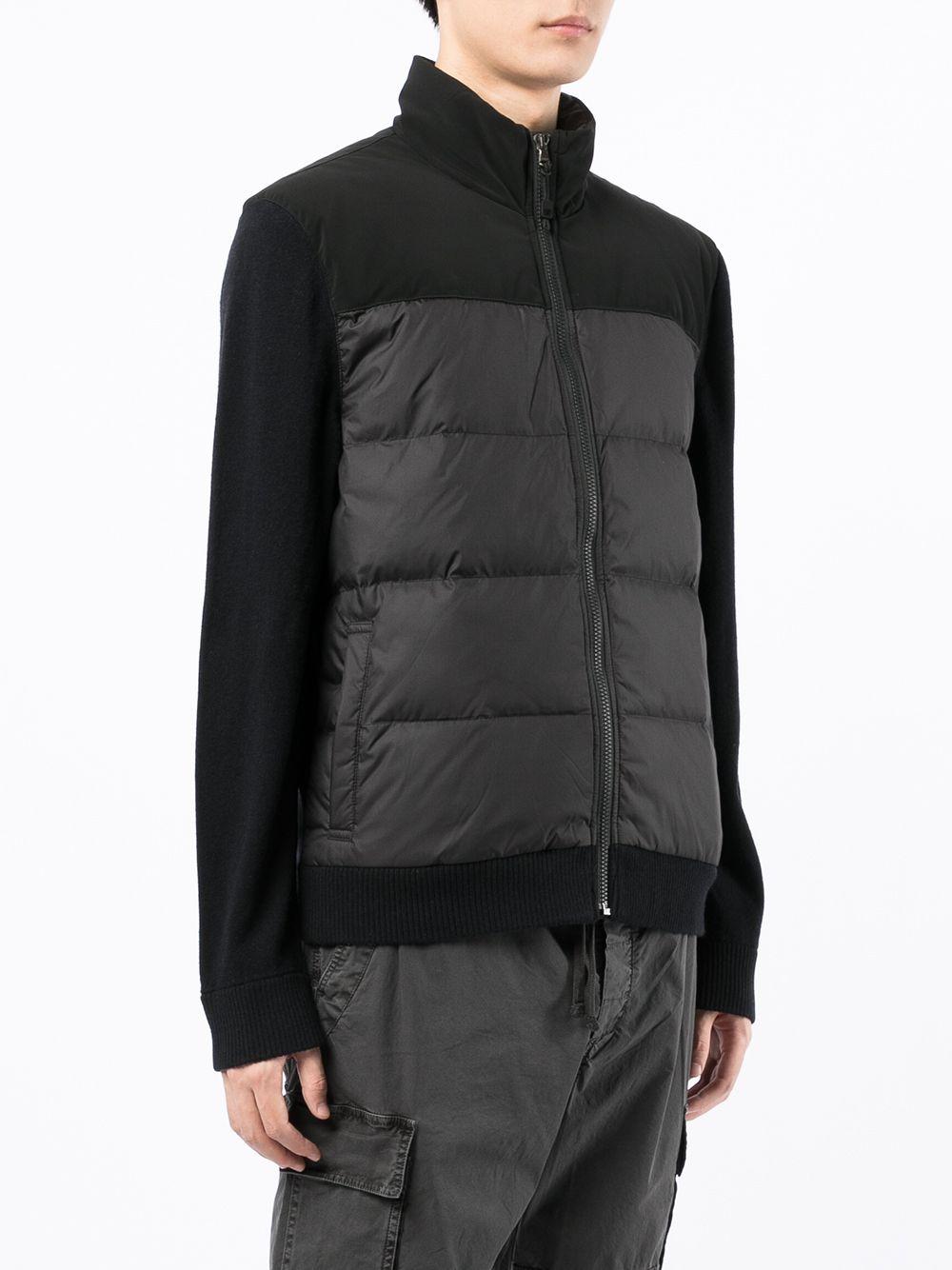 contrast-panel down-filled jacket