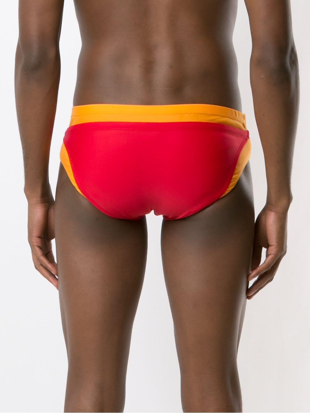 colour-block swimming trunks