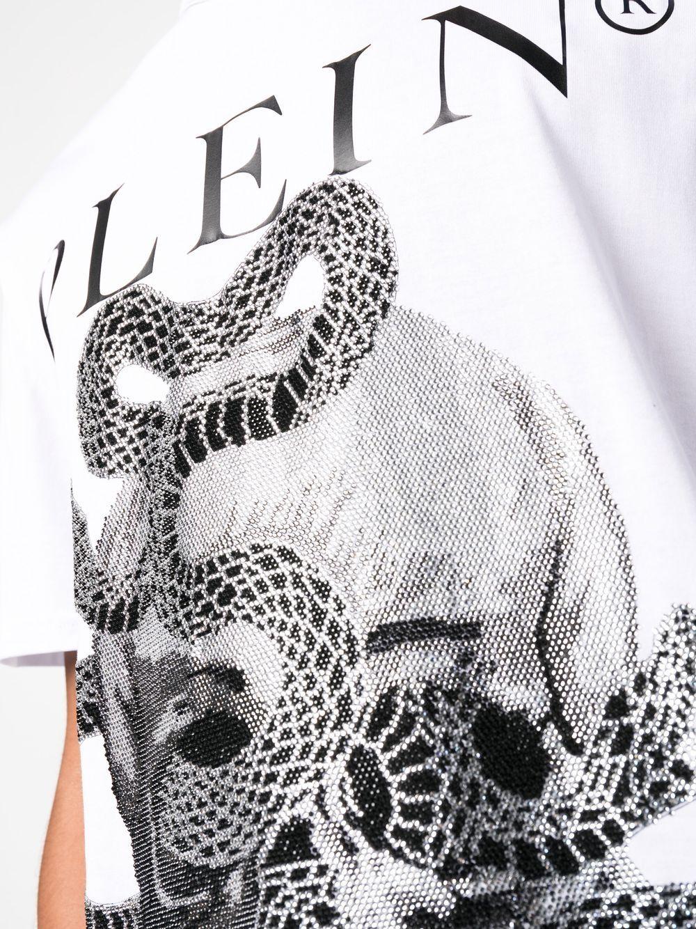 Snake-print short-sleeve T-shirt 