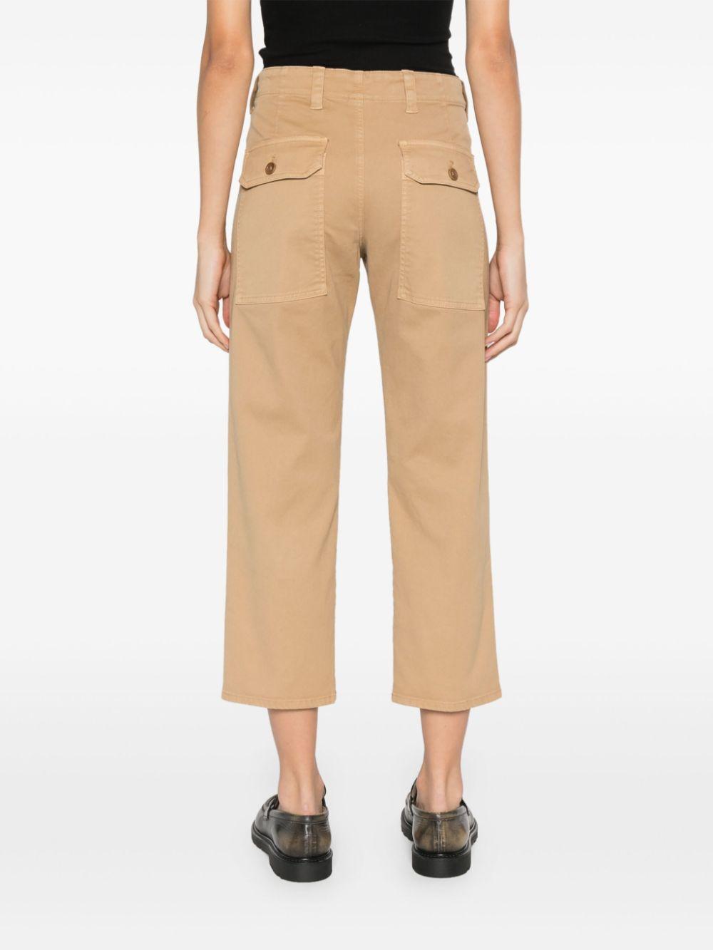 gabardine cropped trousers