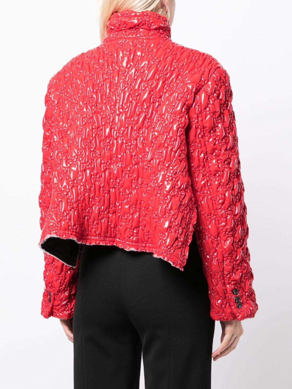 puff-effect high-neck jacket