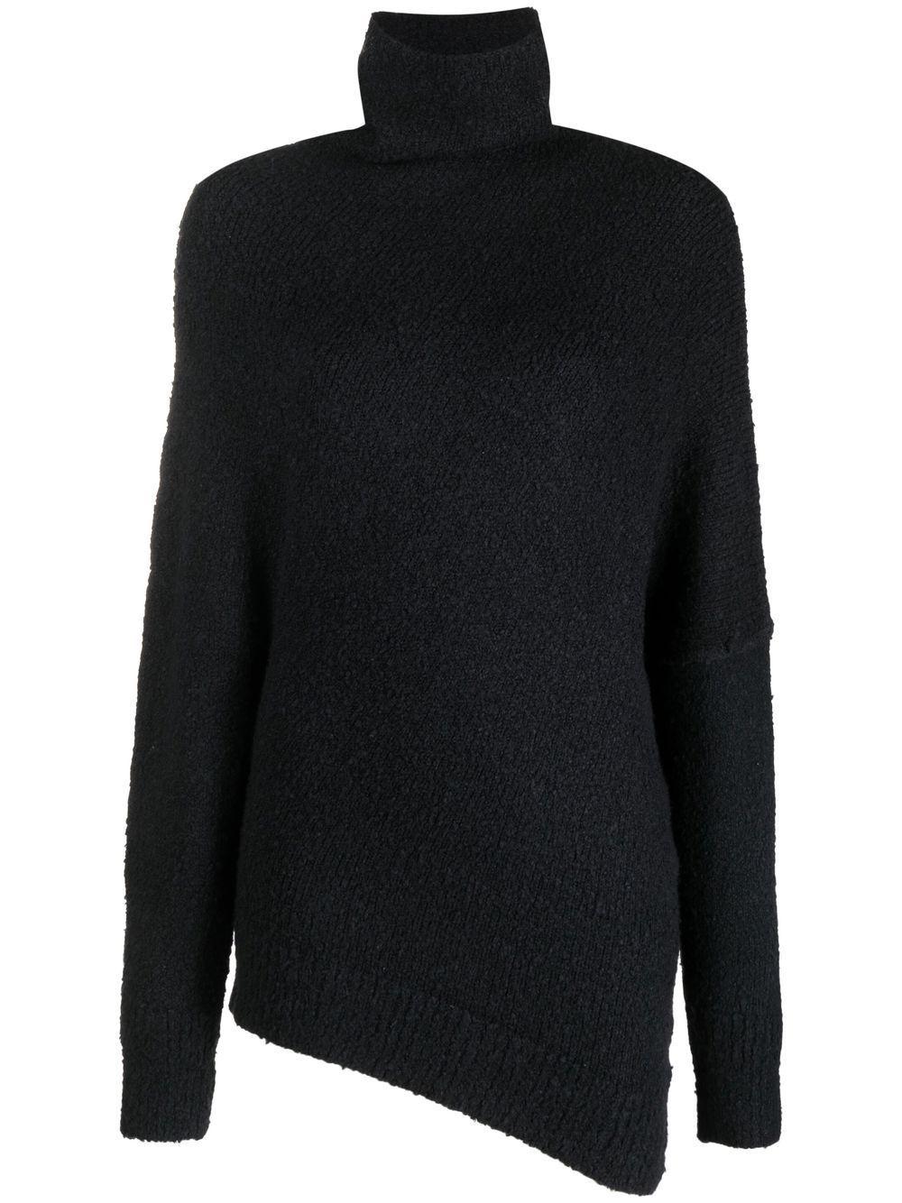 Fuzzy Boucle asymmetric sweater