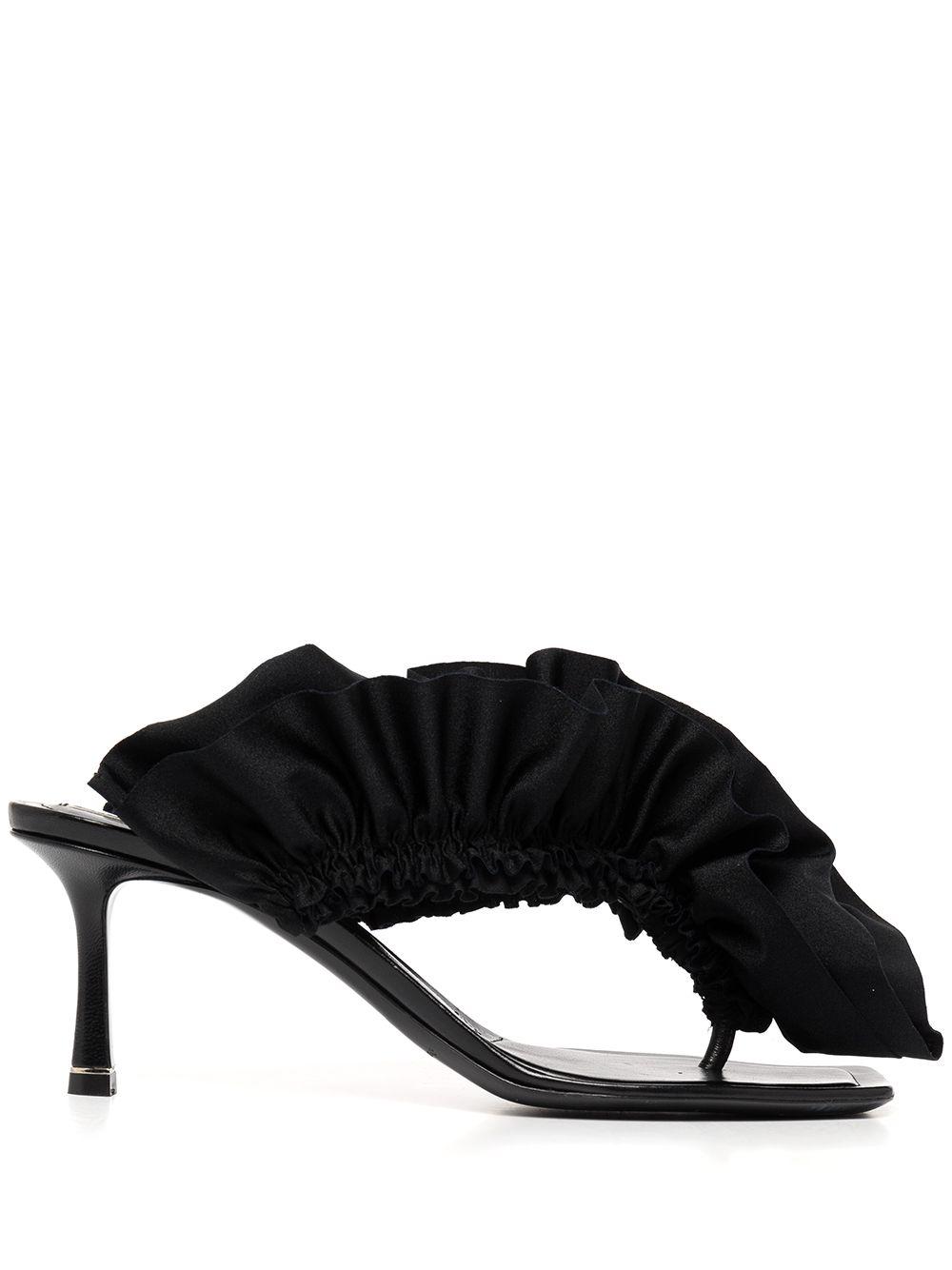 ruffled thong-strap sandals