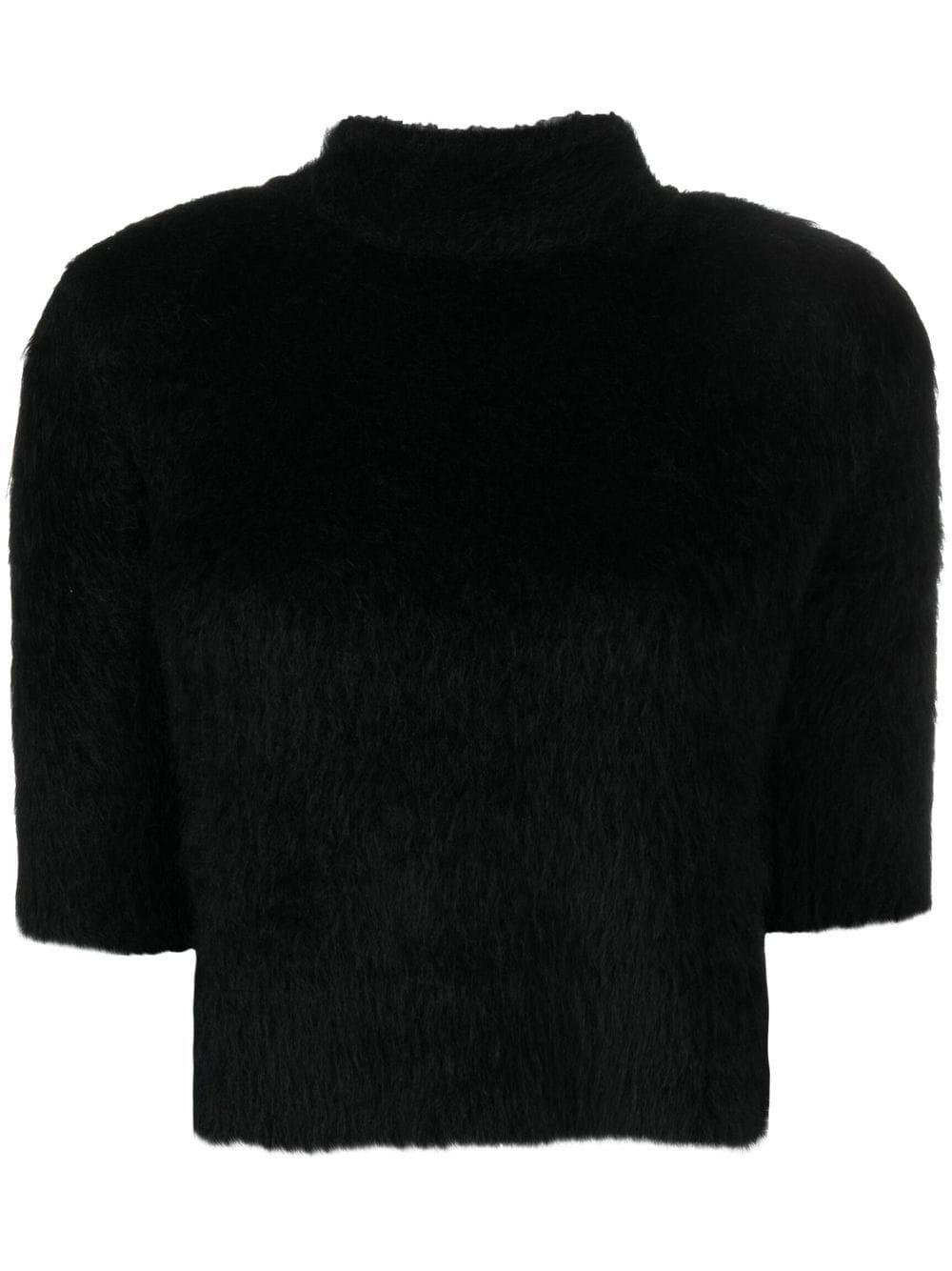 mohair high-neck top