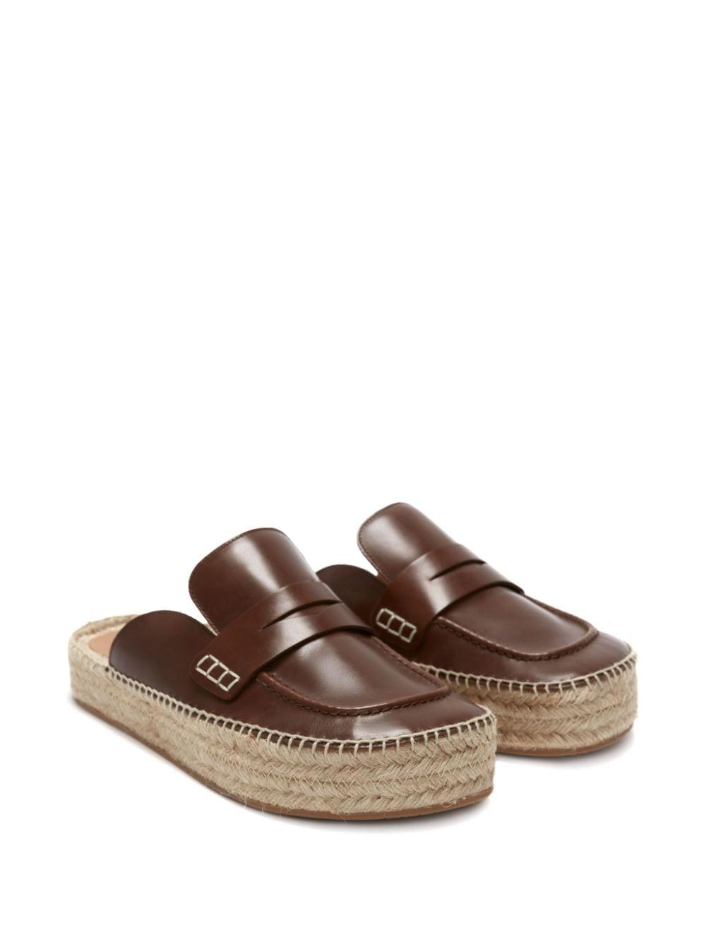 penny-slot leather loafer mules