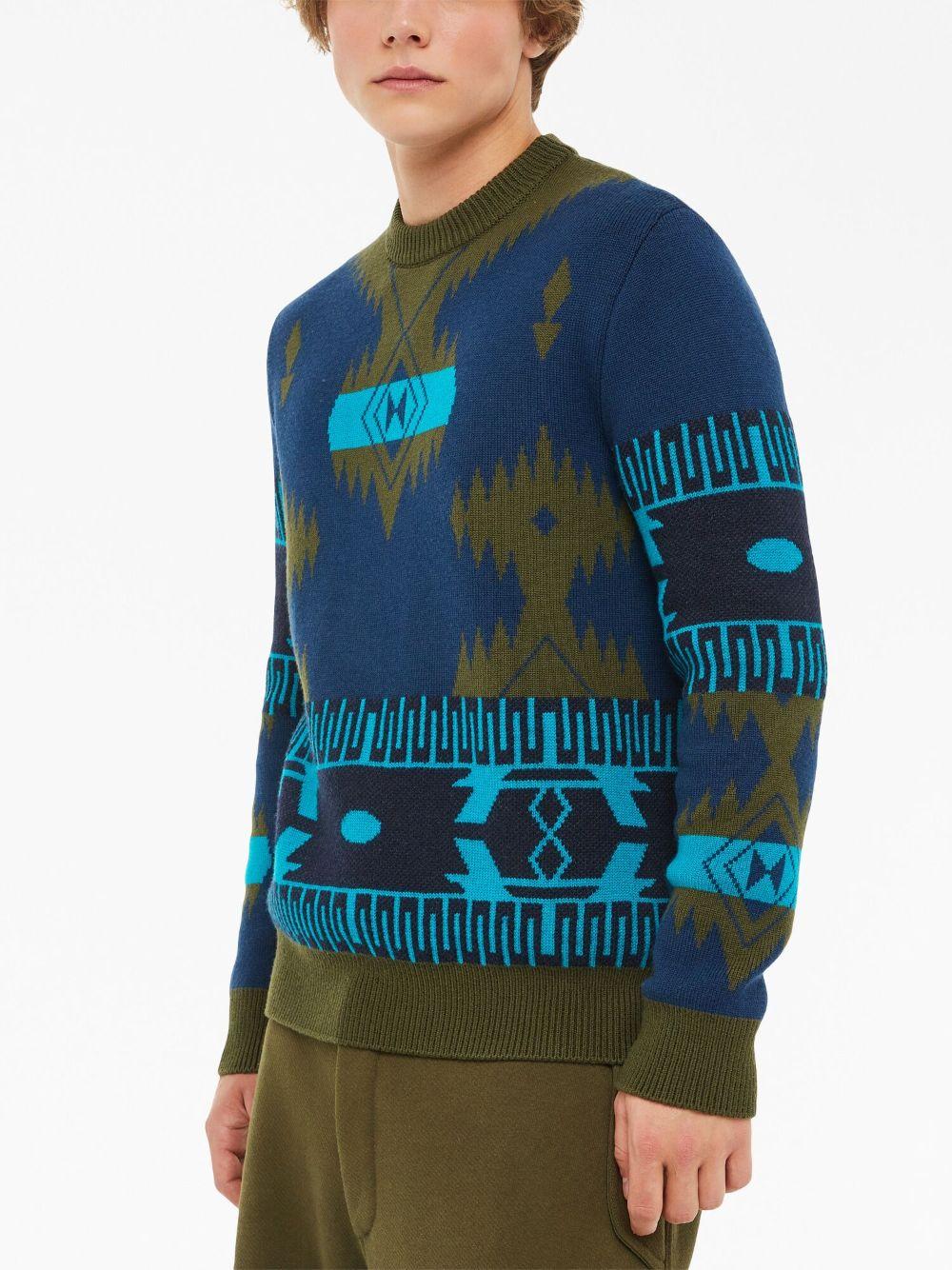 Icon Jacquard virgin wool jumper