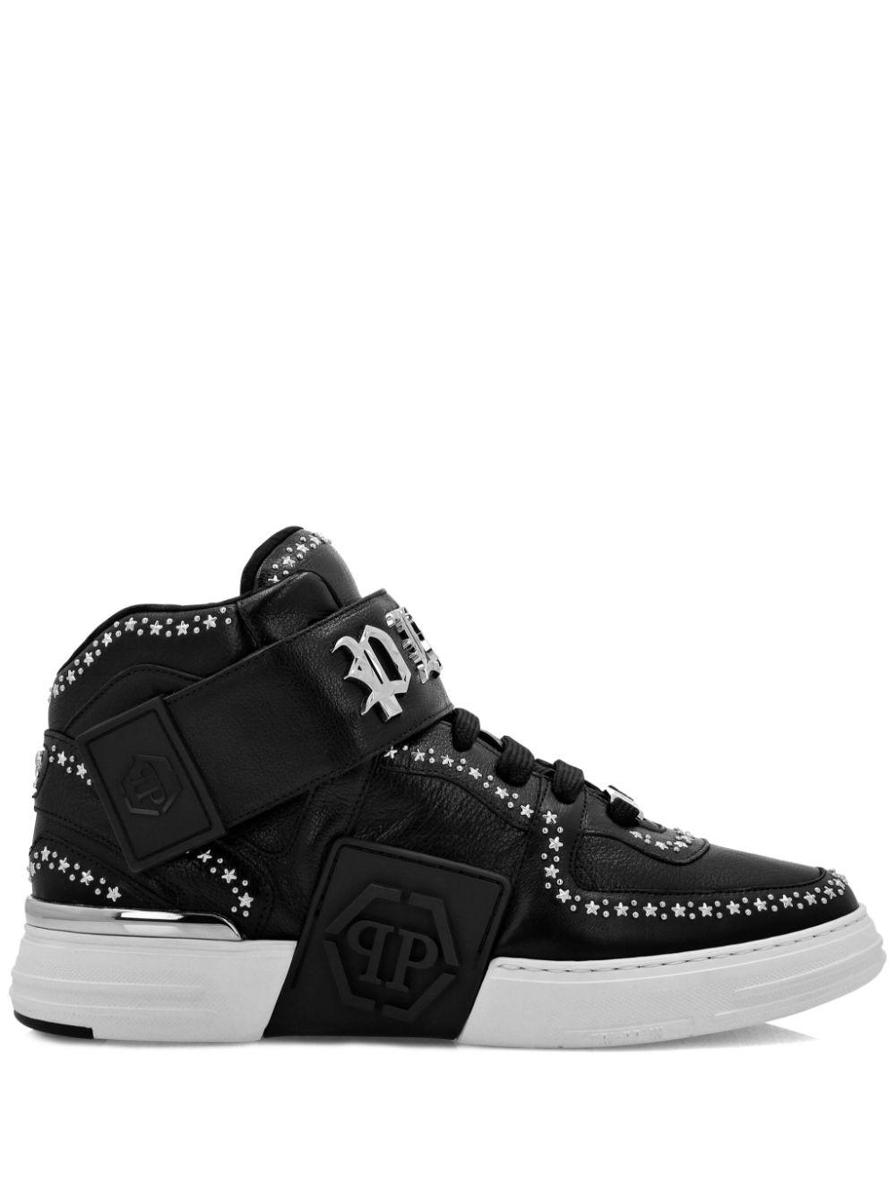 Gothic Plein mid-top sneakers