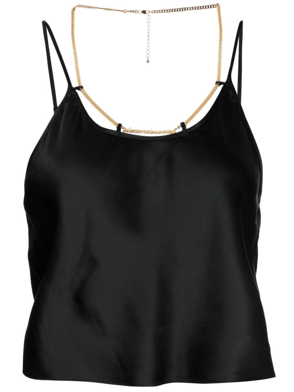 chain-link sleeveless top