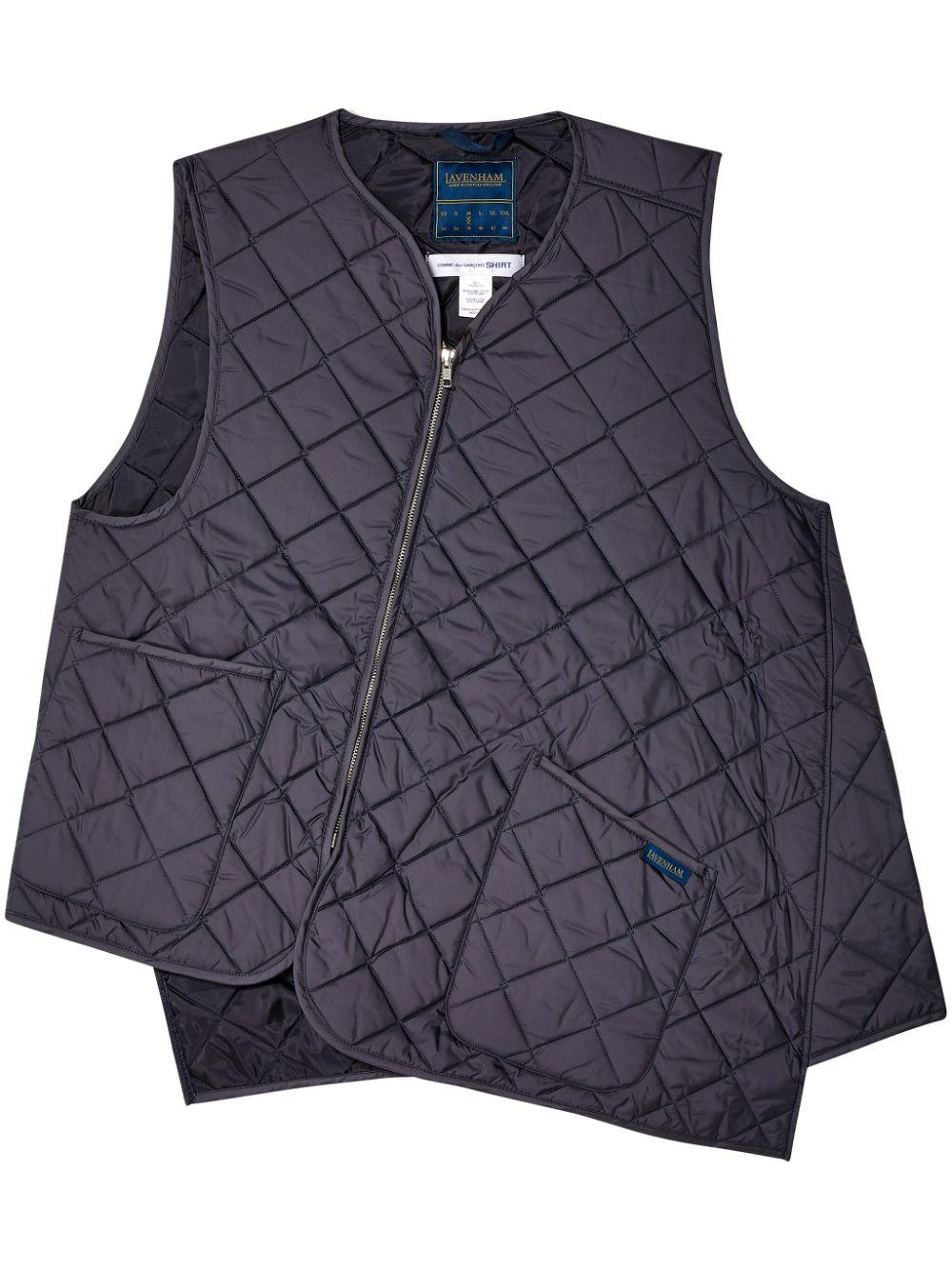 diamond-quilted gilet