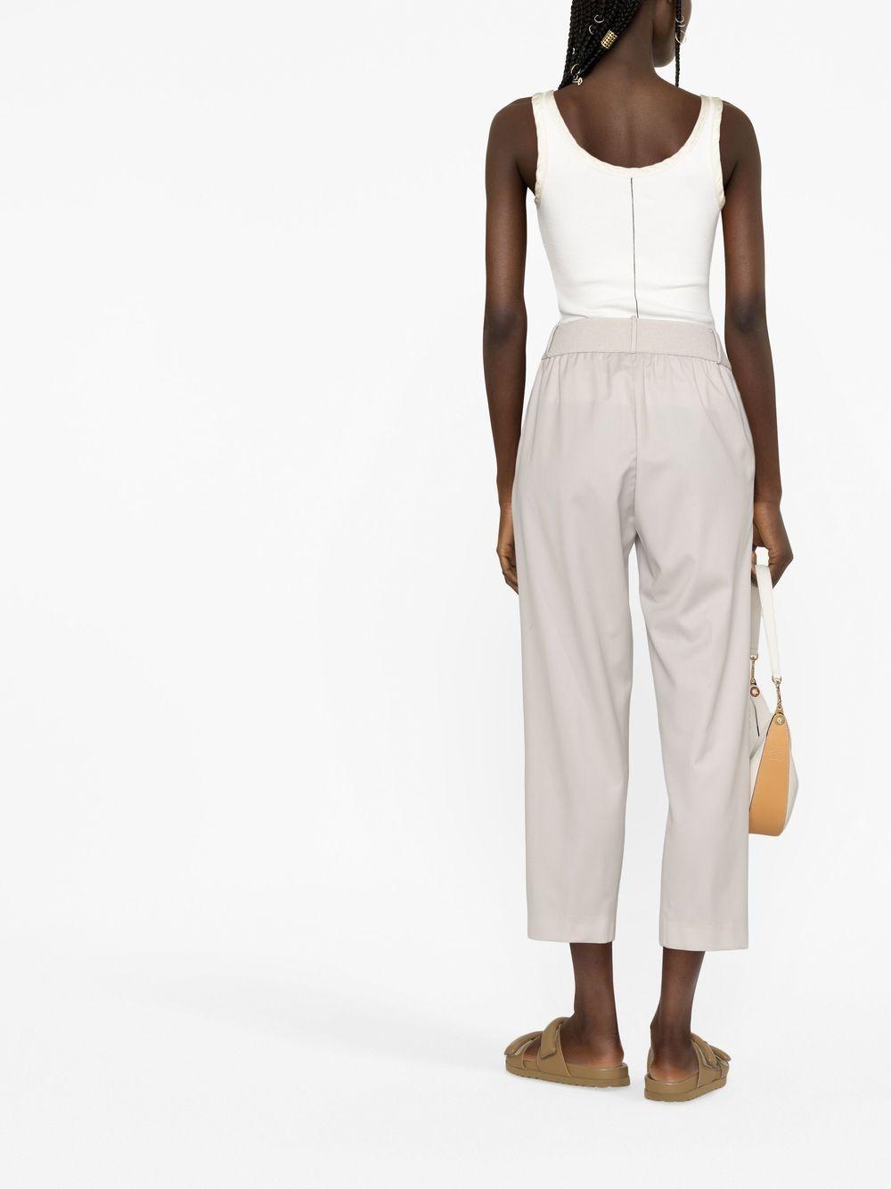 high-waist cropped trousers 