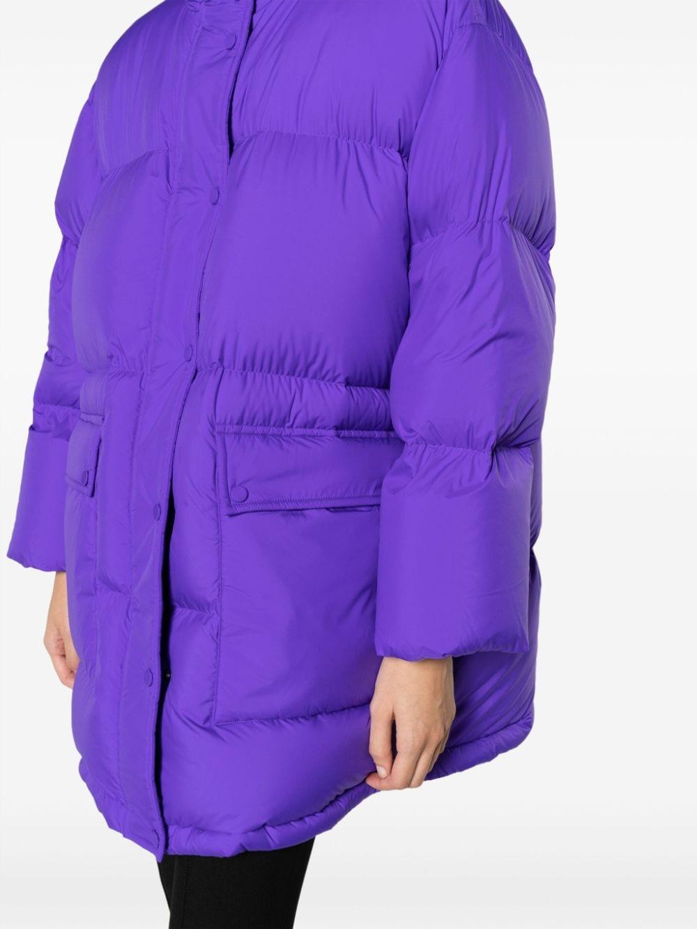 funnel-neck oversized padded coat 