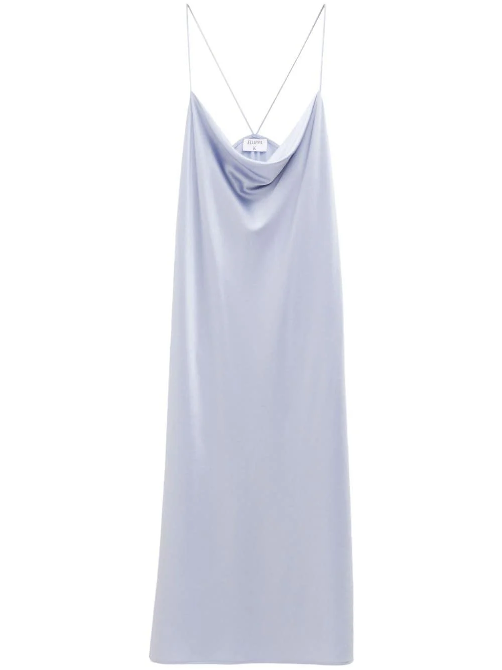 draped stretch-silk slip dress