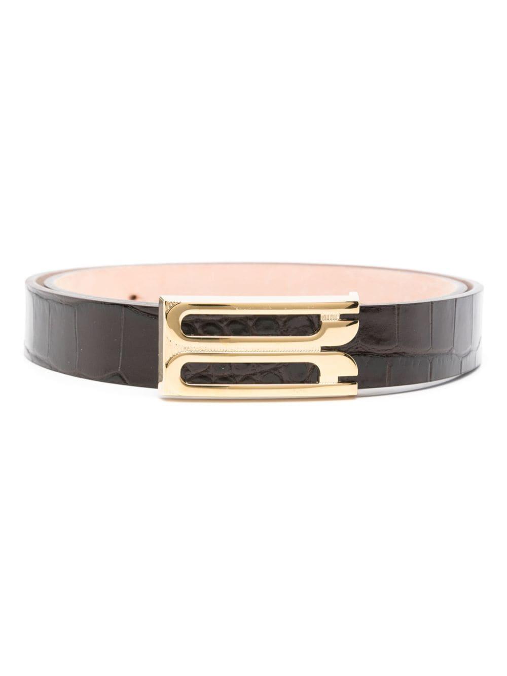 embossed-leather belt