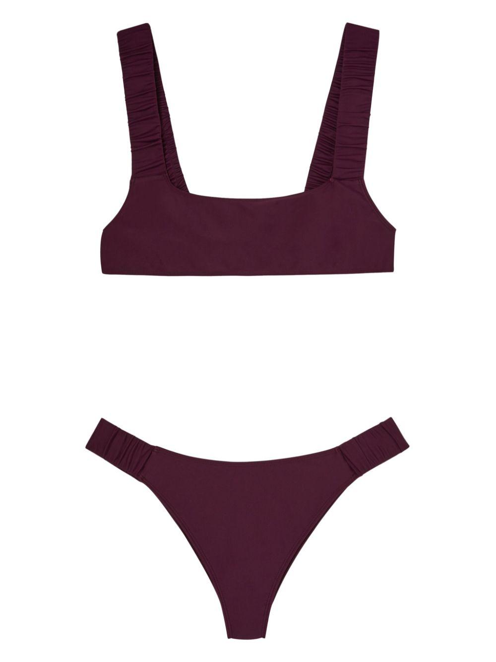 ruched-detailing bikini 