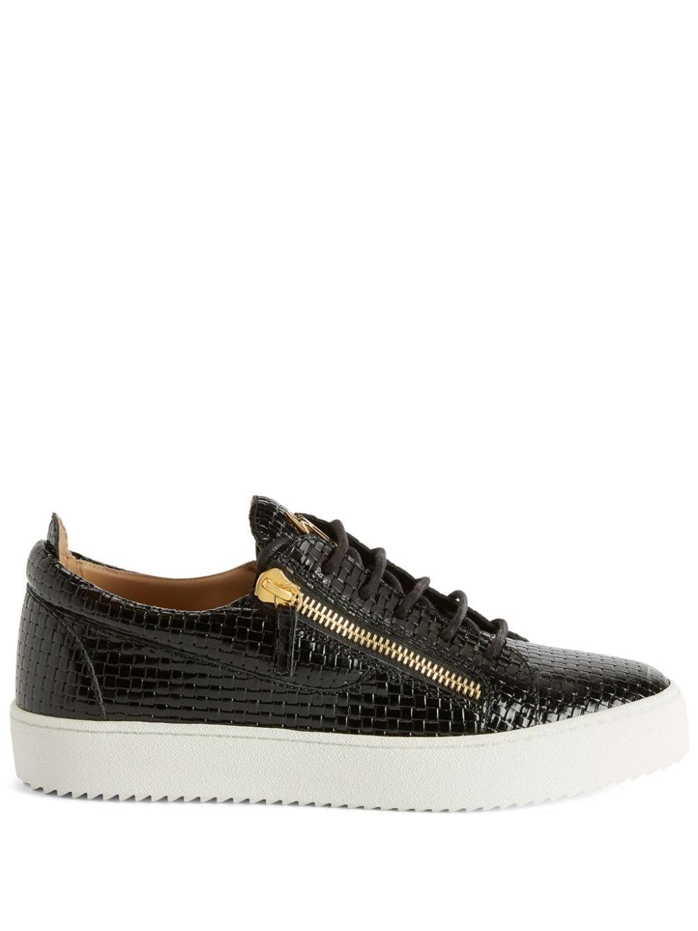 Frankie patent-leather sneakers